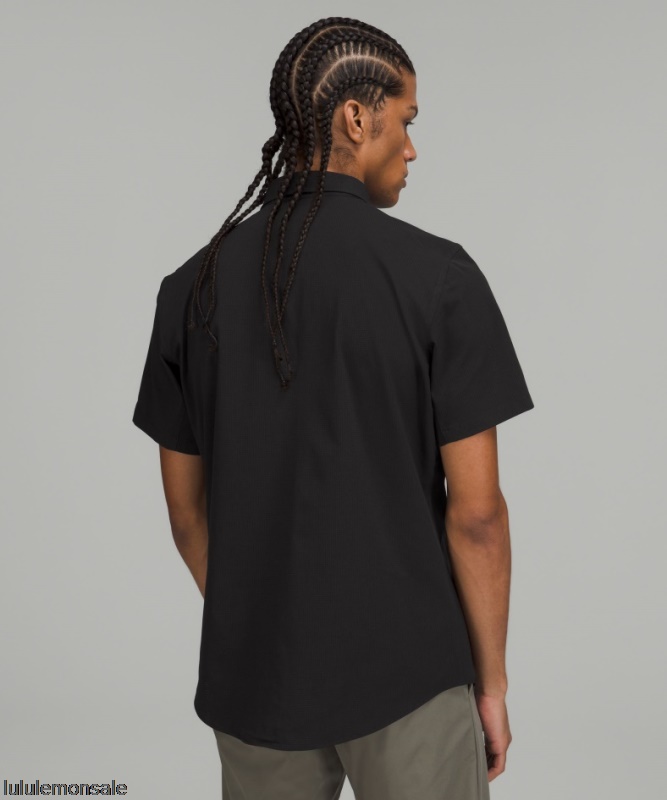 Lululemon Verkauf DELULU622 | Lululemon Deutschland Black Airing Easy Kurzarmshirt Ventlight Mesh